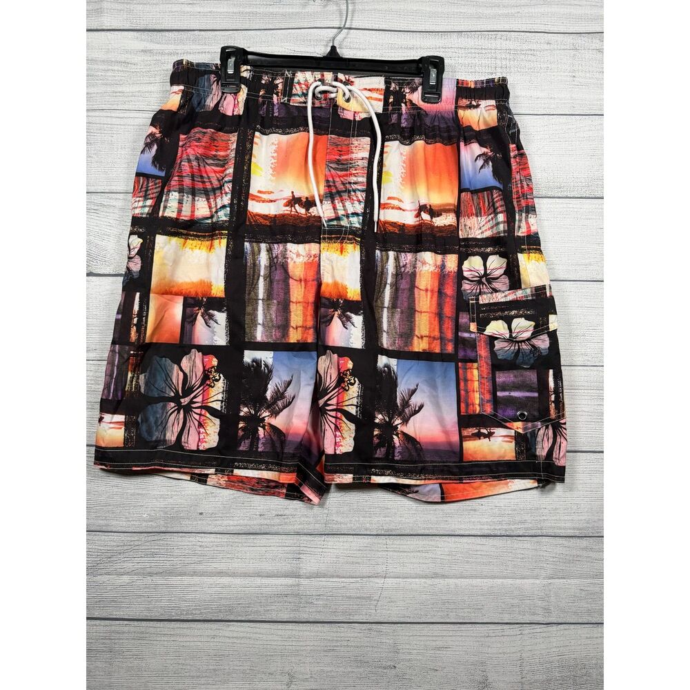 Sonoma Life + Style Men's XL Tropical Surf Beach Swim Trunks Board Shorts 1231